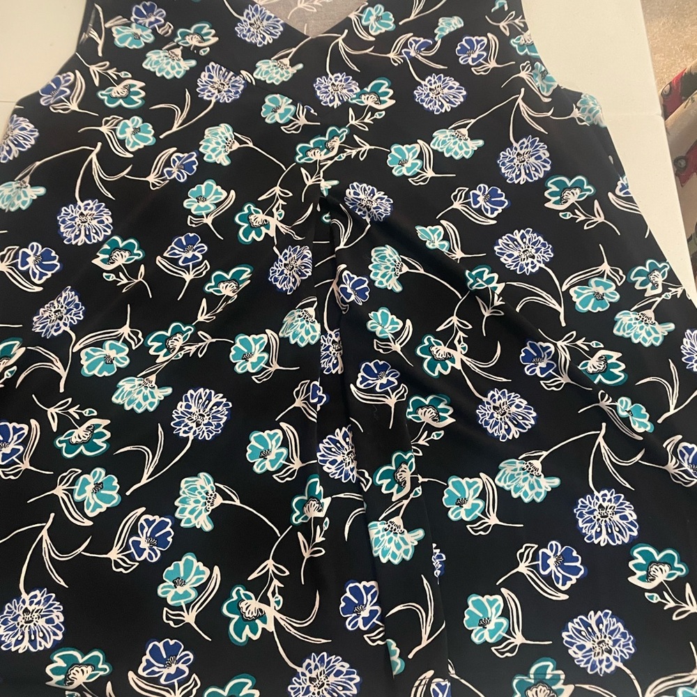 Calvin Klein Black and White Floral Top